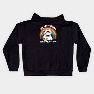 The Lab Is Calling and I Meowst Go Kids Hoodie